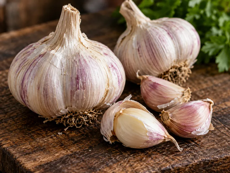 Aged garlic extract Whole garlic bulbs and cloves, the source of the aged garlic extract in Vital Flush